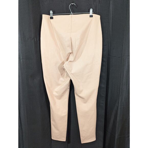 NWOT! EXPRESS! POSH PINK VEGAN LEATHER SKINNY PANTS, SLACKS, TROUSERS! SZ L - Picture 5 of 8
